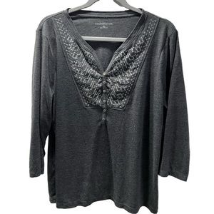 Croft & Barrow|Embellished Tee|Size XL